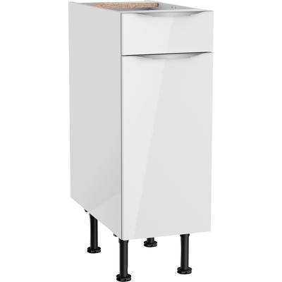 Unterschrank KOCHSTATION "KS-Aken", weiß (weiß hochglanz, weiß), B:30cm H:87cm T:58,4cm, Schränke, Küchenunterschrank Image