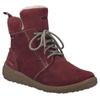 Winterboots JOSEF SEIBEL "Ruby 53", Damen, Gr. 40, rot (weinrot), Leder, casual, Schuhe, TEX-Stiefel, Schnürboots mit wärmendem Innenfutter