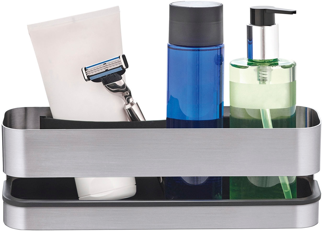 Organizer BLOMUS "NEXIO", silber (silberfarben), B:34cm H:8,5cm T:8cm, Edelstahl, Aufbewahrungsboxen, Duschkorb, 25 x 12 cm