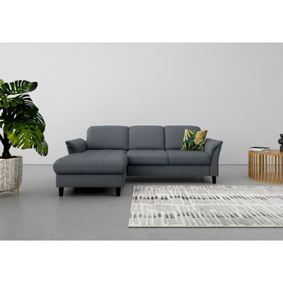 Ecksofa SIT & MORE "Maggiore L-Form", grau (dunkelgrau), B:258cm H:88cm T:173cm, 98% Polyester, 2% Polyamid, Sofas, wahlweise mit Kopfteilverstellung, Bettfunktion und Bettkasten Image