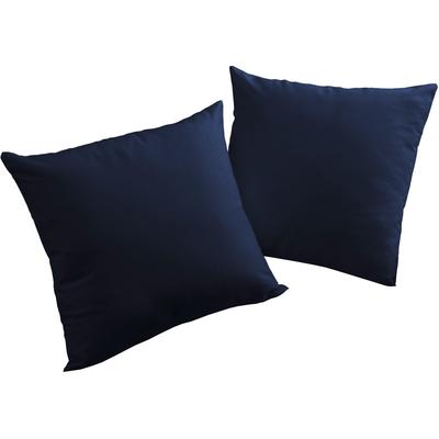 Dekokissen WIRTH "Newbury" Gr. 9, blau (dunkelblau, unifarben), B:40cm L:60cm, Baumwolle, Polyester, Dekokissen_Sitzkissen_Kissenhüllen, Kissenhülle ohne Füllung, 2 Stück Image
