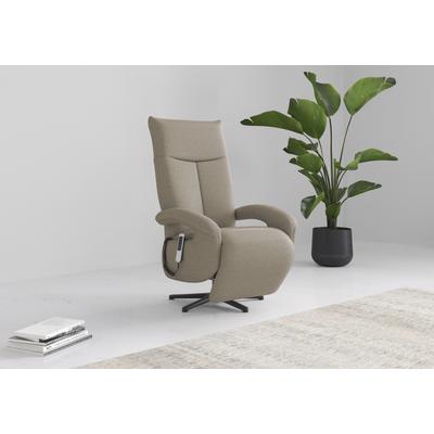 TV-Sessel SIT & MORE "Zoe", grau (taupe), B:74cm H:112cm T:82cm, 95% Polyester, 5% Polyamid, Sessel, wahlweise manuell oder elektrischer Funktion mit Akku Image