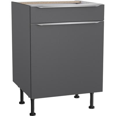 Unterschrank KOCHSTATION "KS-Aken", grau (anthrazit), B:60cm H:87cm T:58,4cm, Schränke, Küchenunterschrank Image