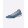 Ballerina CASUAL LOOKS, Damen, Gr. 41, blau (jeansblau), Veloursleder, sportlich, Schuhe