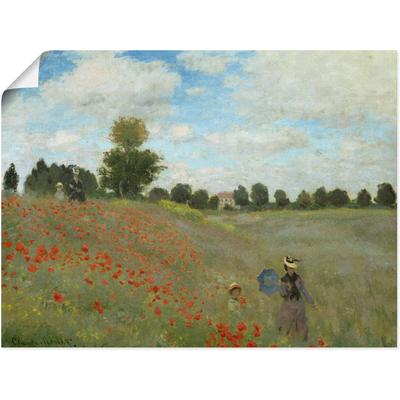 Wandbild ARTLAND "Mohnfeld bei Argenteuil. 1873", grün (farbe bild(er): grün), B:80cm H:60cm T:0,1cm, Papier, Bilder, als Leinwandbild, Poster, Wandaufkleber in verschied. Größen Image
