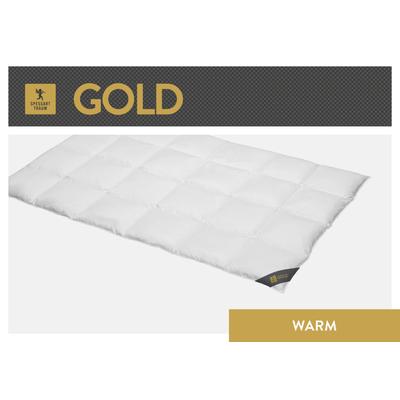 Gänsedaunenbettdecke SPESSARTTRAUM "Gold", weiß, B:200cm L:200cm, Bezug: 100% Baumwolle. Füllung: 100% Gänsedaunen, Bettdecken, hergestellt in Deutschland, allergikerfreundlich Image