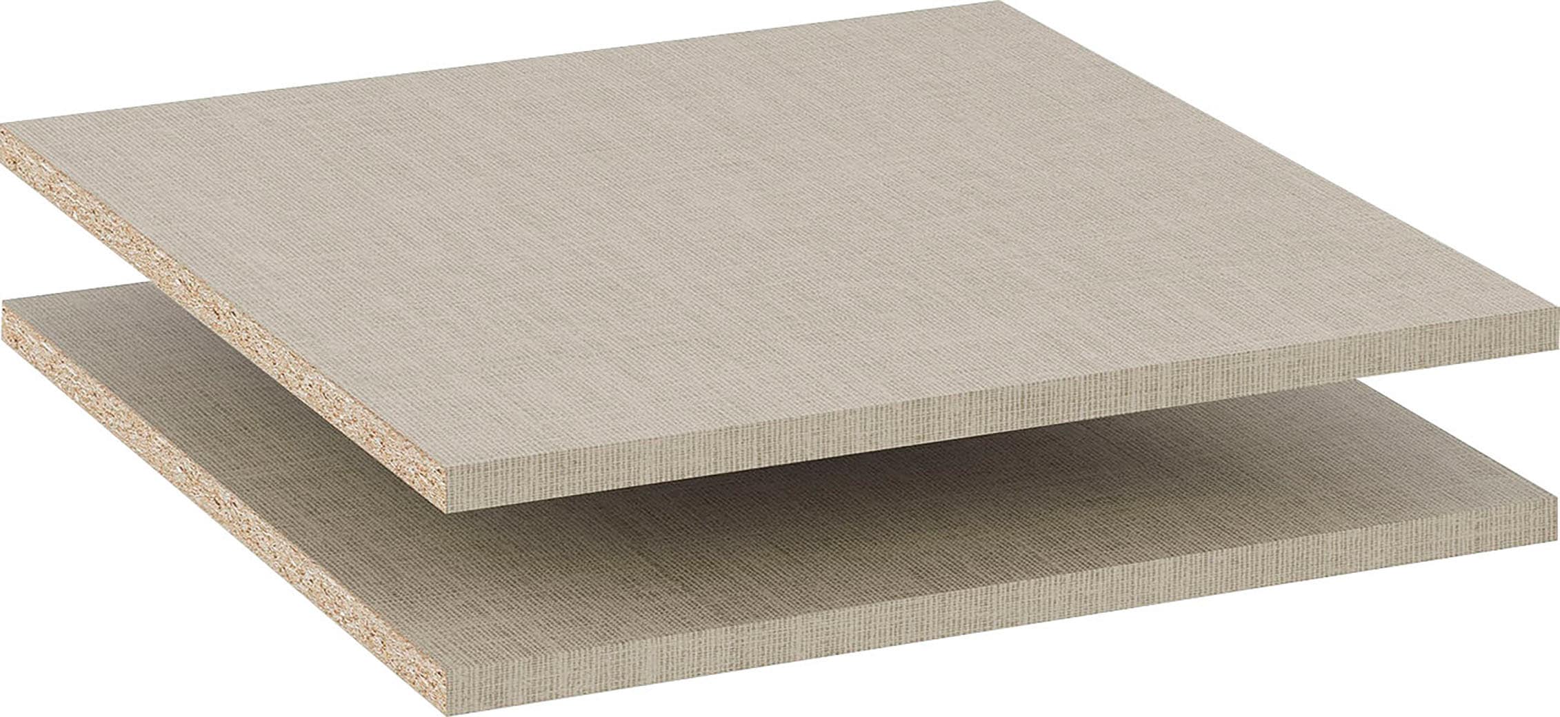 Einlegeboden RAUCH "Zubehör für Rauch-Schränke ORANGE/BLACK", leinenoptik hell, B:48cm T:50cm, Holzwerkstoff, Einlegeböden, Einlegeboden, 2er-Set Breite 48 cm, Tiefe 50 cm