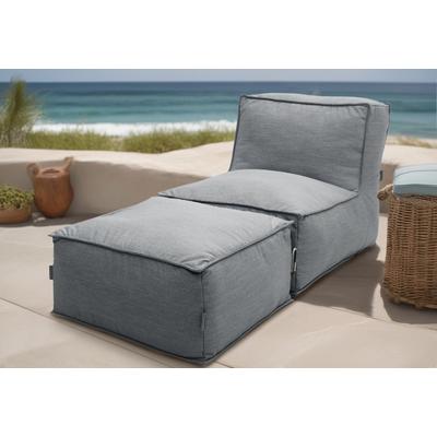 Hocker DOMO COLLECTION "Fiu für Terrasse, Balkon, Garten, Camping - wetterfest", grau (dunkelgrau), B:75cm H:45cm T:70cm, 100% Olefin, Hocker, Aufblasbarer Outdoor Sitzhocker 75 x 70 cm, klein verstaubar Image