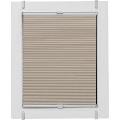 Plissee SUNLINES "Start-up Style Honeycomb", beige (sand, weiß, weiß), B:80cm H:155cm, Obermaterial: 100% Polyester, Plissees, verspannt mit Simply-Fix Klemmträger, Wabenplissee, nach Maß Image