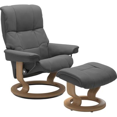 Relaxsessel STRESSLESS "Mayfair", grau (grau batick), B:79cm H:101cm T:73cm, Leder BATICK: BATICK ist ein leicht korrigiertes, durchgefärbtes und genarbtes Möbelleder, bei dem die meisten Unebenheiten und Spuren in der Regel entfernt wurden., Leder... Image