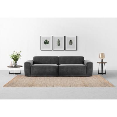 Big-Sofa TRENDMANUFAKTUR "Braga, mit hochwertigem Kaltschaum, Megasofa, in Cord erhältlich", grau (anthrazit), B:254cm H:72cm T:107cm, 88% Polyester, 12% Polyacrl, Sofas, modernes Big-Sofa, Couch mit hohem Sitzkomfort, 254/72/107 cm (B/H/T) Image