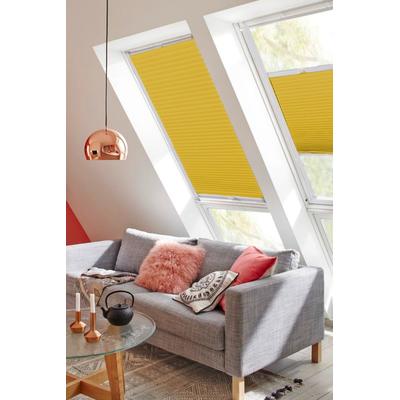 Dachfensterplissee SUNLINES "StartUp Style Honeycomb VD", gelb (senfgelb, weiß), B:61,4cm H:115,9cm, Obermaterial: 100% Polyester, Plissees, mit Führungsschienen Image