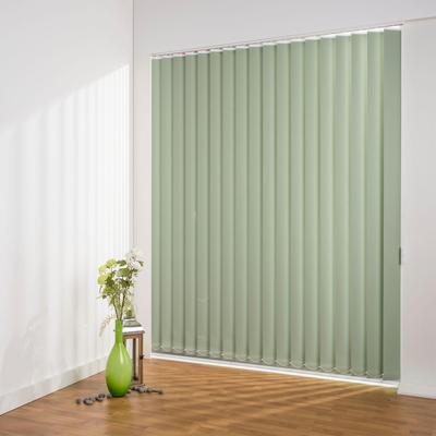 Lamellenvorhang LIEDECO "Lamellenvorhang Vertikalanlage Verdunkelung - 127 mm Lamelle" Gr. 12, grün (jade, weiß), B:200cm H:250cm, Jalousien, Kürzbare Vertikalanlage Verdunkelung Image