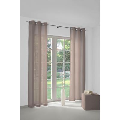 Vorhang WIRTH "Sunday" Gr. 2, braun, B:142cm H:175cm, Jacquard, Baumwolle, Polyester, Gardinen Image
