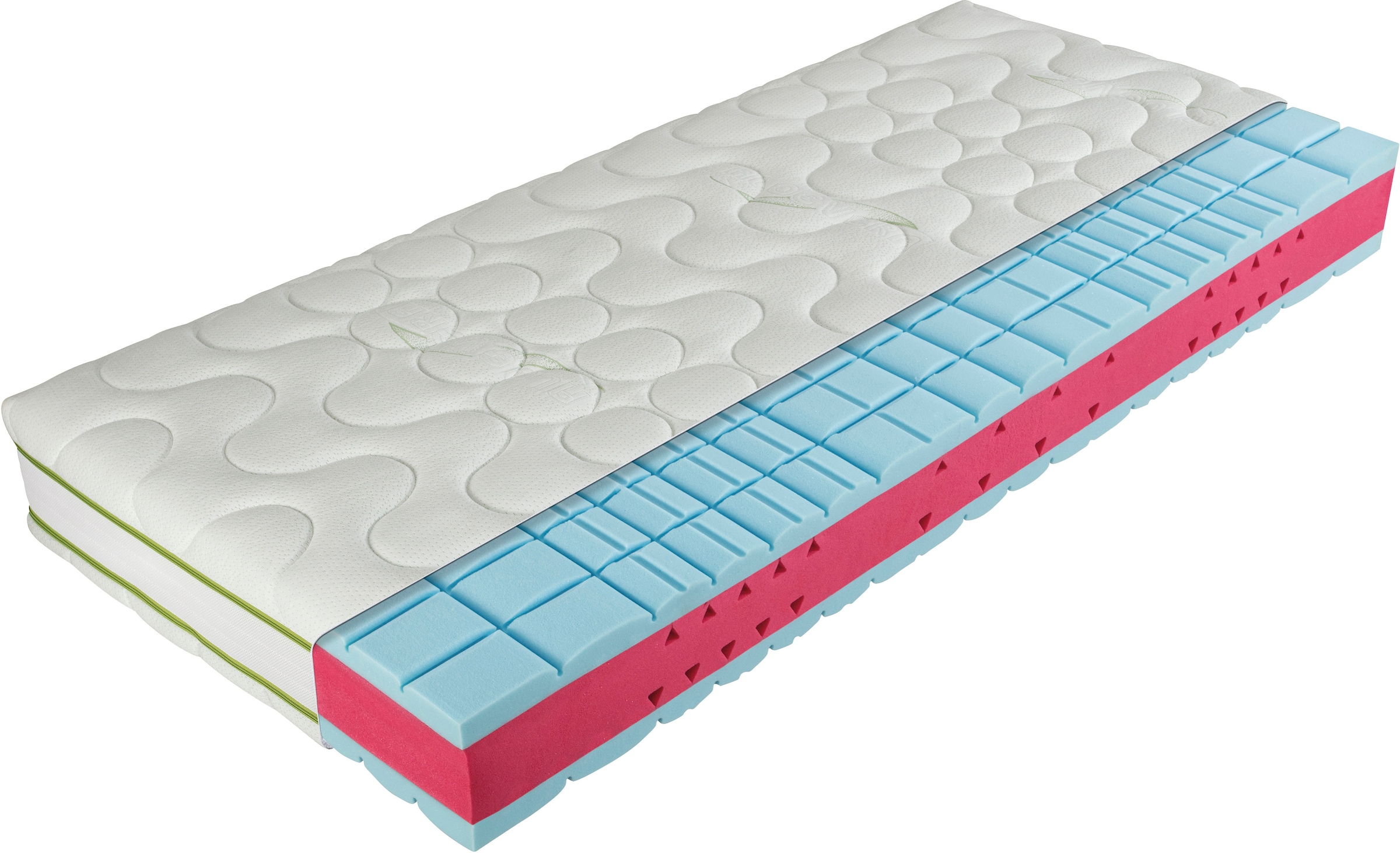 Kaltschaummatratze ALINA "Harmonie KS 20" Gr. 3, weiß, B:90cm H:23cm L:220cm, Bezug: 60% Polyester, 40% Viskose. Steppfüllung: 100% Polyester, Matratzen, Kaltschaummatratze