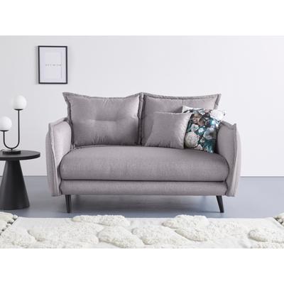 2-Sitzer INOSIGN "Lazio", grau, B:162cm H:94cm T:110cm, Sofas, inklusive 1 Stk. Wende- und 1 Stk. Zierkissen Image
