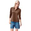 Poloshirt "Poloshirt", Damen, Gr. 48, braun, 95% Baumwolle, 5% Elasthan, B.C. BEST CONNECTIONS BY HEINE, unifarben, Langarm, Shirts