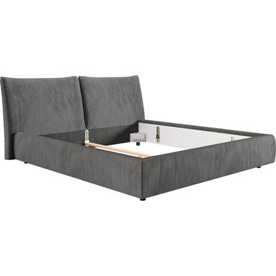 Polsterbett PLACES OF STYLE "Priora in 4 Breiten bis 200cm", grau (anthrazit), B:232cm H:100cm L:230cm, 95% Polyester / 5% Nylon, Betten, auch in NaturLEDER, Cord, belastbar bis 280kg, auch Überlänge 220 cm Image