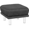 Hocker TRENDMANUFAKTUR "Cecilia II, modern und elegant, B/T 66/66cm", grau (anthrazit), B:66cm H:44cm T:66cm, Struktur fein (100% Polyester), Microfaser Vintage (100% Polyester), Struktur (100% Polyester), Hocker, Sitzhocker