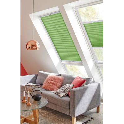 Dachfensterplissee SUNLINES "Classic Style Crepe", grün (lindgrün, weiß), B:78cm H:136cm, Obermaterial: 100% Polyester, Plissees, mit Führungsschienen Image