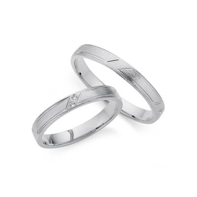 Trauring PHÖNIX "Schmuck Geschenk Silber 925 Ehering LIEBE, 930790, 930791" Gr. 64, silber (silberfarben), Fingerringe, 64, ohne Brillant, Silber 925 (Sterlingsilber), 3mm, Made in Germany - wahlweise mit oder ohne Brillant Image