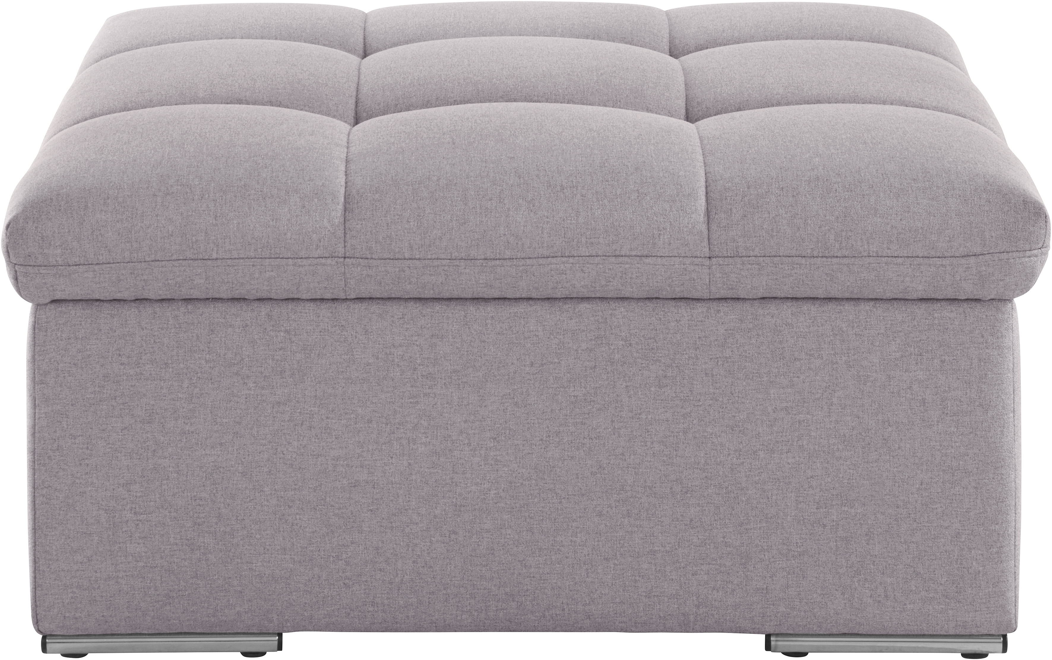 Sitzhocker DOMO COLLECTION "Lagoa", silber, B:87cm H:40cm T:87cm, Hocker, Sitzhocker, in großer Farbauswahl