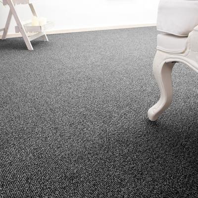 Teppichboden ANDIAMO "Carlos, Feinschlinge, Made in Netherlands", grau (anthrazit), B:400cm H:6,5mm L:400cm, Polypropylen, Teppiche, melierte Optik, Breite 400 cm oder 500 cm, strapazierfähig Image