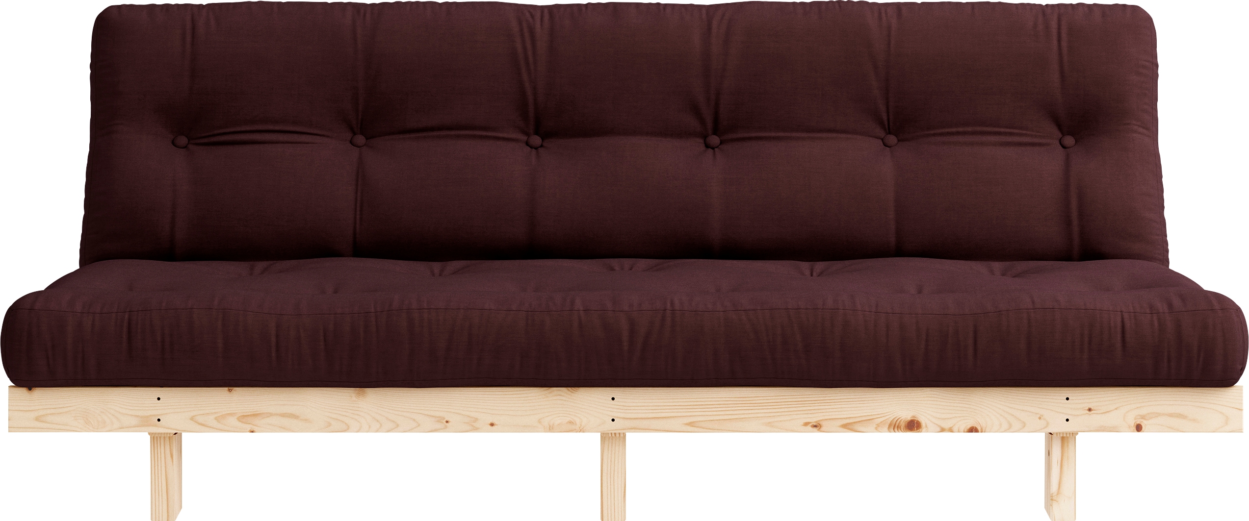 Schlafsofa KARUP DESIGN "Lean", braun, B:190cm H:73cm T:99cm, 80% Baumwolle + 20% polyester, Sofas, mit Bettfunktion und Futonmatratze