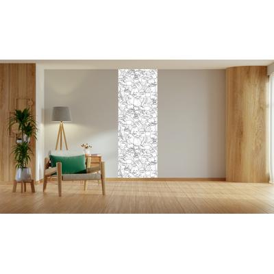 Wandsticker QUEENCE "Katzen", weiß, B:90cm, Vinyl, Wandtattoos, DIY-Wandsticker zum Bemalen Image