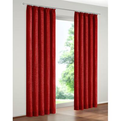 Vorhang WIRTH "Trondheim 234 g/m²" Gr. 13, rot, B:270cm H:200cm, Chenille, Polyacryl, Gardinen Image