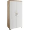 Kleiderschrank PAIDI "HILJA, by PAIDI, 2-türig", rot (eiche, bordeaux, kreideweiß), B:95cm H:192,7cm T:52,1cm, Schränke, praktische Einteilung mit Einlegeböden und Kleiderstangen