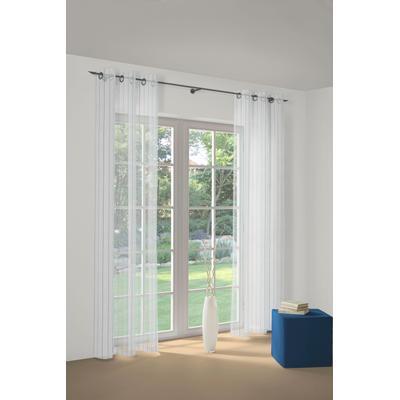 Gardine WIRTH "7227" Gr. 3, blau, B:450cm H:120cm, Polyester, Gardinen, Store Image