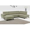 Wohnlandschaft COTTA "Hudson U-Form", grün, B:324cm H:100cm T:207cm, Sofas, mit Kopfteilverstellung, wahlweise mit Bettfunktion & Bettkasten