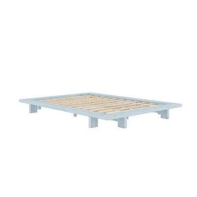 Bettgestell KARUP DESIGN "Bettgestell JAPAN BED Futonbett aus FSC-zertifiziertem Massivholz", blau (kiefer blau dream lackiert), B:168cm H:20cm L:228cm, Betten, zeitlos, bequem & in mehreren Farben und Größen erhältlich., Topseller Image