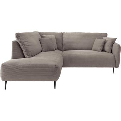 Ecksofa INOSIGN "Vanilla L-Form", braun, B:255cm T:190cm, Sofas, Armlehnenfunktion Image