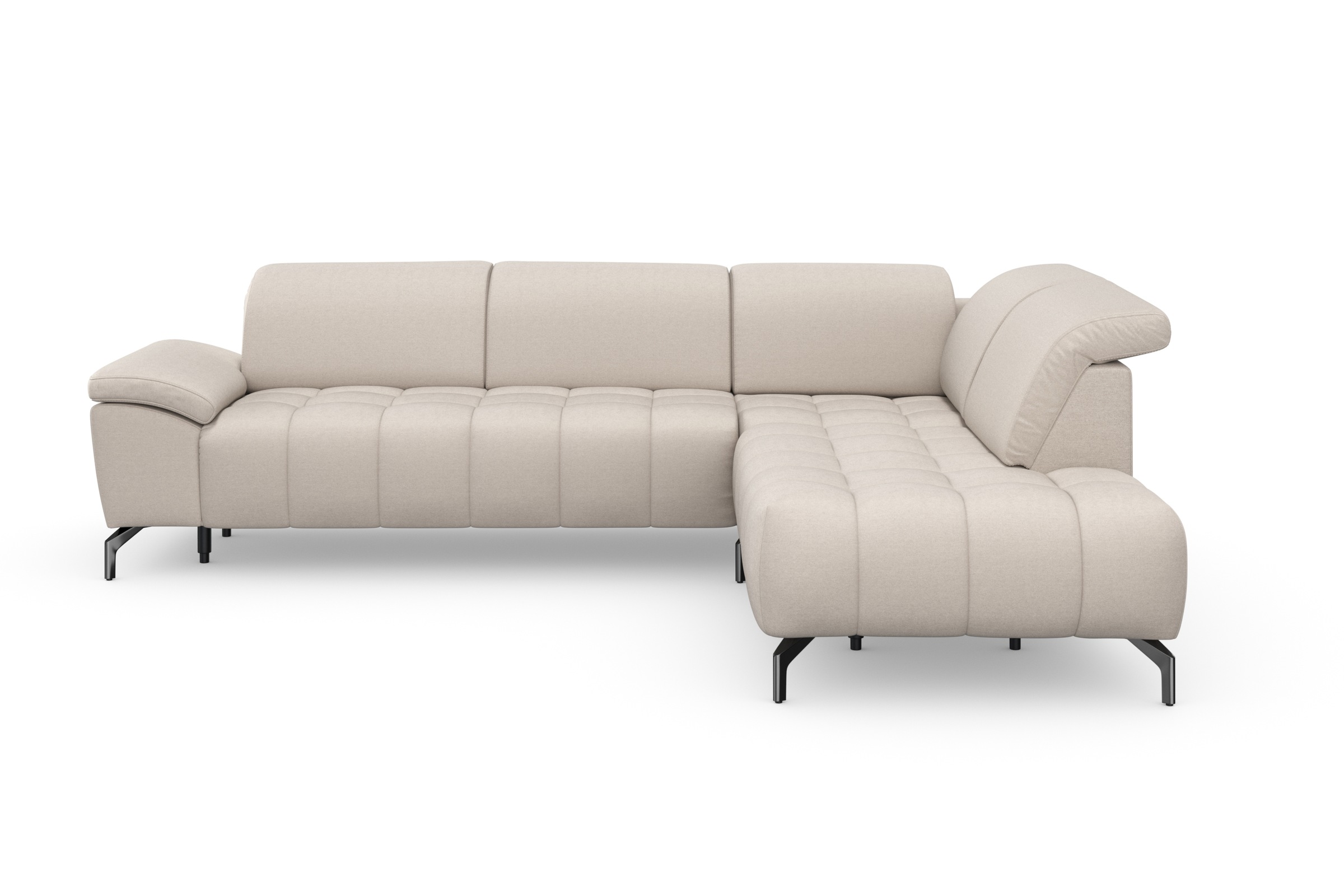 Ecksofa SIT & MORE "Cool L-Form", grau (elephant), B:272cm H:79cm T:220cm, Sofas, wahlweise mit Kopfteilverstellung und Vorziehsitz motorisch