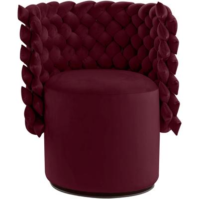 Sessel CALIA ITALIA "GIUGGIOLA Extravaganter Designsessel", lila (amaranto), B:70cm H:81cm T:62cm, 100% Polyester, Sessel, Einzelsessel Loungesessel, Drehsessel, wahlweise mit Drehfunktion, ästhetisches Design Image