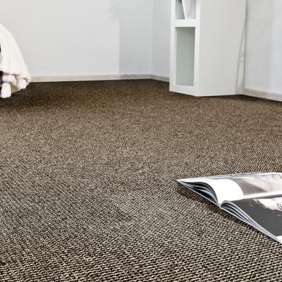 Teppichboden ANDIAMO "Odense, Made in Netherlands", beige (dunkelbeige), B:400cm H:8mm L:600cm, Kunstfaser, Teppiche, meliert, Breite 400 cm, mit Wabenstruktur, strapazierfähig & robust Image