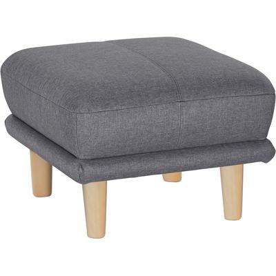 Fußhocker TRENDMANUFAKTUR "Cecilia", grau (hellgrau), B:66cm H:44cm T:66cm, Hocker Image