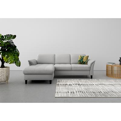Ecksofa SIT & MORE "Maggiore L-Form", grau, B:258cm T:173cm, 95% Polyester, 5% Polyamid, Sofas, wahlweise mit Kopfteilverstellung, Bettfunktion und Bettkasten Image