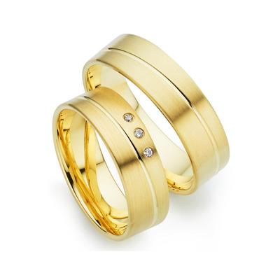 Trauring PHÖNIX "Schmuck Geschenk Gold 333 Trauring Ehering LIEBE versch. Varianten" Gr. 57, gold (gelbgoldfarben), Fingerringe, 57, ohne Brillant, Gelbgold 333, 6,0mm, Made in Germany, wahlweise mit oder ohne Brillanten Image