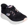 Slip-On Sneaker SKECHERS "ARCH FIT 2.0", Damen, Gr. 41, schwarz (schwarz, meliert), Textil, sportlich, Schuhe, Freizeitschuh mit Slip-ins