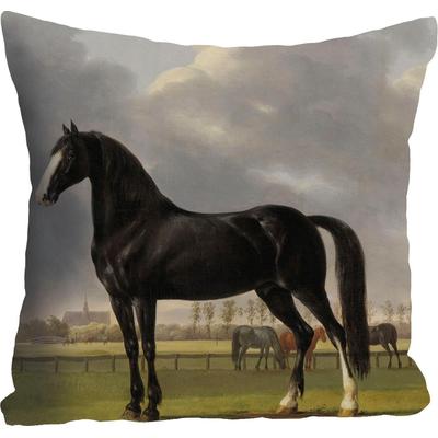 Dekokissen QUEENCE "»Pferde«", bunt (bunt, bedruckt), B:40cm L:40cm, Polyester, Dekokissen_Sitzkissen_Kissenhüllen, Kissenhülle ohne Füllung, 1 Stück Image