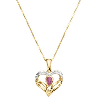 Ketten-Anhänger LADY, gold (gelbgold 375), Schmuckanhänger, Damen, Gelbgold 375 Image