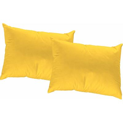 Dekokissen WIRTH "SUNBONE" Gr. 2, gelb (gelb, gemustert, unifarben), B:50cm L:50cm, Polyester, Dekokissen_Sitzkissen_Kissenhüllen, Kissenhülle ohne Füllung, 2 Stück Image