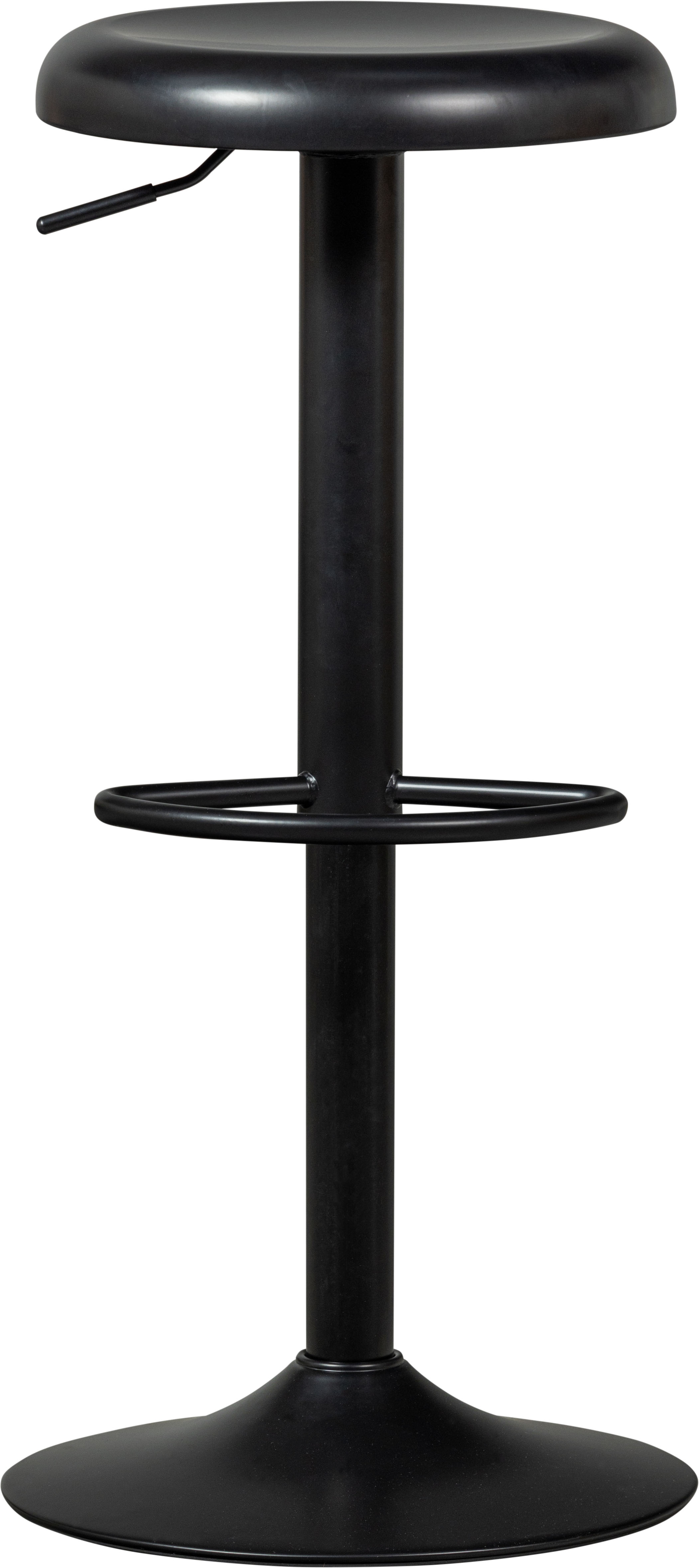 Barhocker WOOOD "Isaac", schwarz, B:39cm H:81cm T:39cm, Hocker, Barhocker, Höhenverstellbar, Breite 39 cm