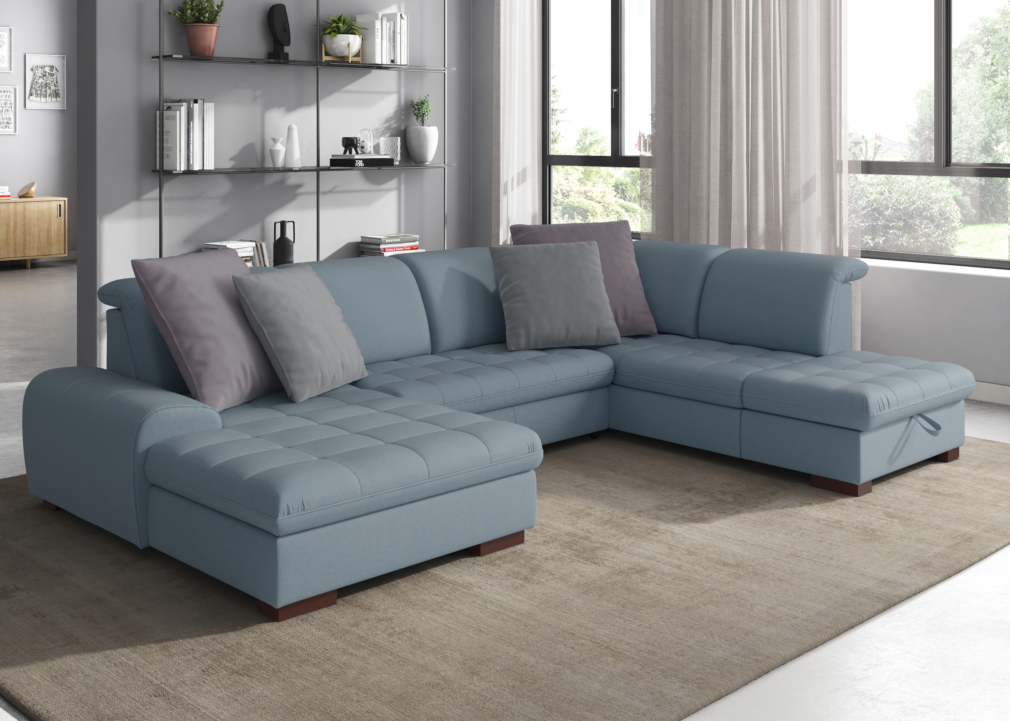 Sofakissen SIT & MORE "Luxor", lila (flieder), B:60cm H:60cm T:20cm, Polsterauflagen, 2-teiliges Kissenset in Samtoptik Image