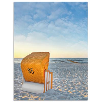 Wandbild ARTLAND "Ostsee7 - Strandkorb", blau (farbe bild(er): blau), B:30cm H:40cm, Bilder, als Alubild, Outdoorbild, Leinwandbild, Poster in verschied. Größen Image