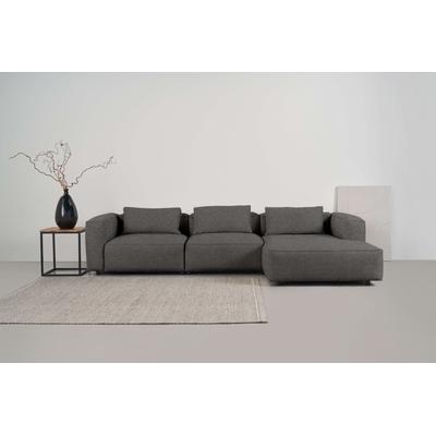 Ecksofa ANDAS "Tvinnet", grau (mittelgrau), B:317cm H:73cm T:166cm, 100% PES, Sofas, Breite 317 cm, extra tiefe Sitzfläche, kubisches Sitzvergnügen Image