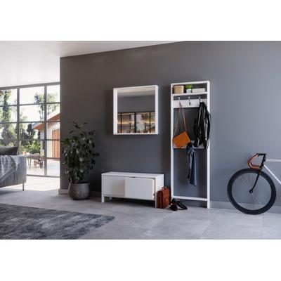 Garderoben-Set HOME AFFAIRE "Luven", weiß, Massivholz, Kastenmöbel-Sets, aus Massivholz, FSC, bestehend aus Spiegel, Paneel und Kommode Image